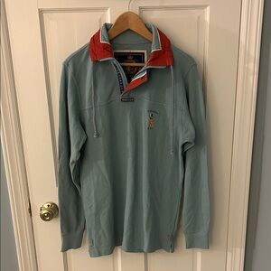 Authentic Pussers BVI Seafarer Cotton Pique Long Sleeve Pullover, sz S, NWT!